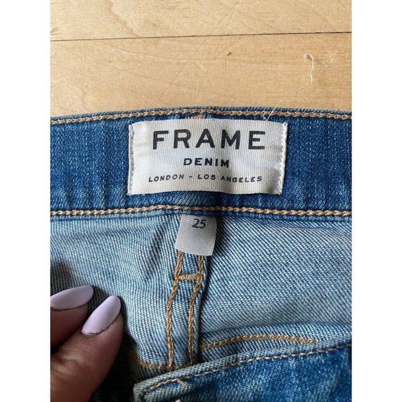 Frame blue "Le Garcon" Womens jeans sz 25 - Picture 6 of 10
